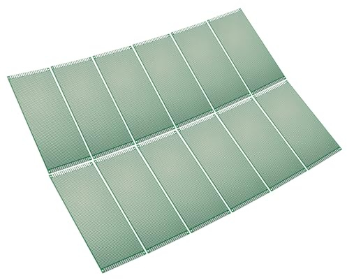 PATIKIL 4 x 8.7 PCB Board Circuit, 12 Pcs Single Sided Prototype Solder Boards for DIY Soldering and Electronic Project Circuit Boards Solderable Breadboard, Green