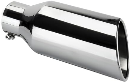 TILIEINE Tubo para Escape Coche Tubo de Escape Universal de 3 Pulgadas de Entrada y 5 Pulgadas de Salida, Longitud de 12 Pulgadas, anticorrosivo para automóvil.