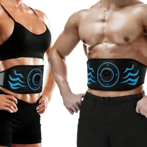 COODAY Elettrostimolatore Muscolare,Elettrostimolatore per Addominali con Pelle di Alta qualità,Elettrostimolatore con 8 modalità e 19 intensità,USB Ricaricabile