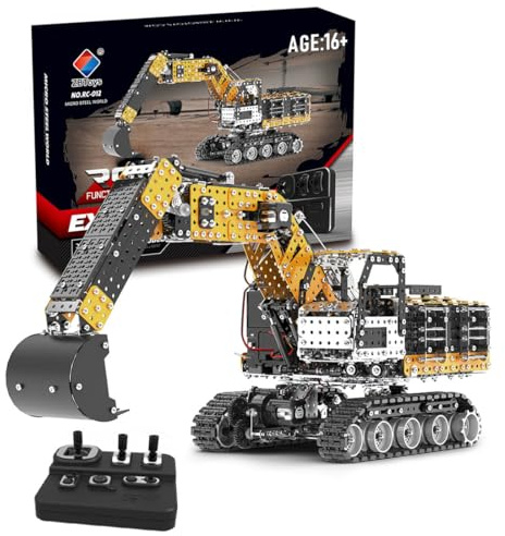 ModiTechX 3D Metall Puzzle Baufahrzeug, Steampunk Mechanische Bagger DIY Montage Militärmodell Bausatz, Geburtstagsgeschenk Modellbausatz Erwachsene (2546 Teile)