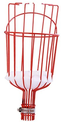 LZVMLNQI Fruit Picker Basket Practical Fruit Grabber Reach Tool for Limes Lemon Plums Red, 33.5x14.5cm
