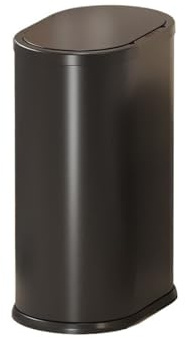 GLigeT Poubelle automatique sans contact avec couvercle en acier inoxydable for salle de bain, maison ou bureau(Noir)