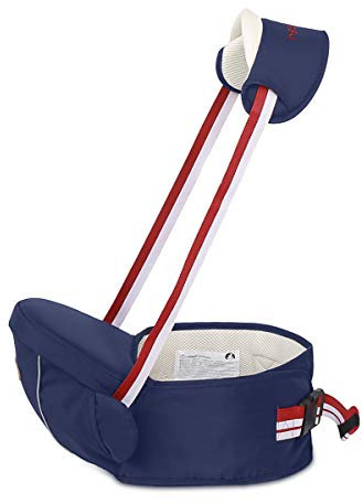 SONARIN Multifunktionaler Hipseat Baby Carrier Babytrage,Freie Größe,Kleinkind-Hüft-Sitzträger,Vorderer Träger-Gurt,4 tragende Positionen(Dunkelblau)