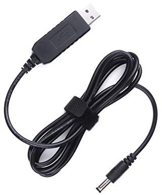 5V USB to DC 9V Power Cable(5ft), Guitar Effects Pedal Power Supply USB Cable, Tip Negative, 800mA Max Current, Compatible with BOSS,Dunlop,Behringer, MXR, Electro Harmonix, TC Electronic, Zoom Pedals