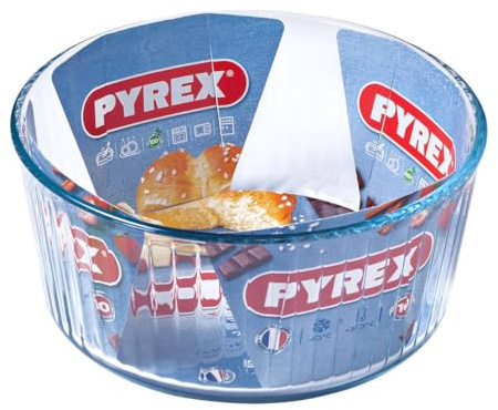 Pyrex Classic Bake and Enjoy Glass Souffle Dish 21cm 2.5 Litre Transparent (Pack of 2)