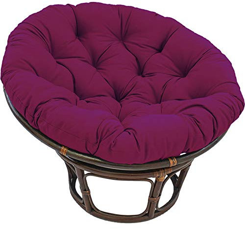 Papasan-Kissen, Papasansessel Kissen, Papasan Chair Cushion Pads Floor Cushion for Swinging Chair, Round Papasan Armchair Geeignet für drinnen und draußen,Lila,110x110cm