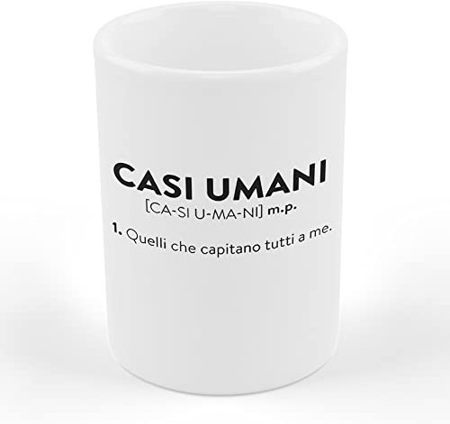 AL PRODUCTION Tazza Mug CASI UMANI DESCRIZIONE DIVERTENTE - Tazza regalo di compleanno - Divertente - Humor