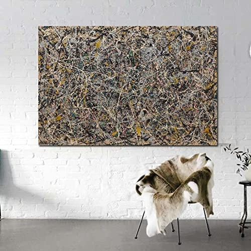 Jackson Pollock lienzo pintura impresión sala de estar decoración del hogar arte moderno pared pintura al óleo carteles imagen 50x75 cm sin marco