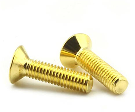 DUO ER 10pcs. DIN 912. Grade 12.9 Flacher Senkkopf-Kopf-Plattierung Titan-Gold-Sechskant-Buchse-Schrauben Allen Bolzen M2 m2.5 m3 m4 m5 (Length : M3x6)