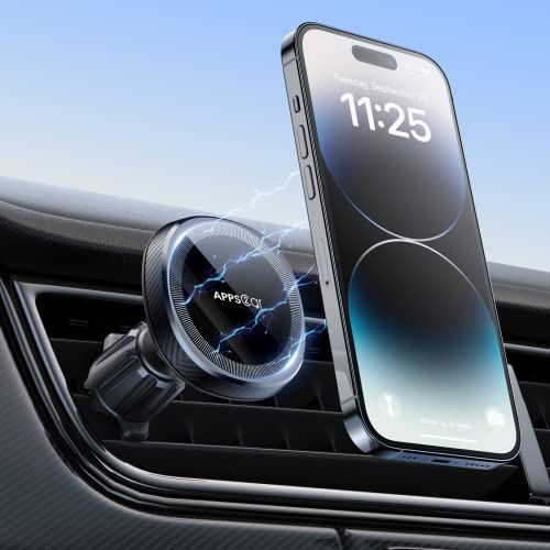 APPS2Car Mag-Safe Auto Handyhalterung für iPhone, Magnetische KFZ Handyhalterung Kompatibel für iPhone 15/14/13 Pro Max Plus Mini Samsung