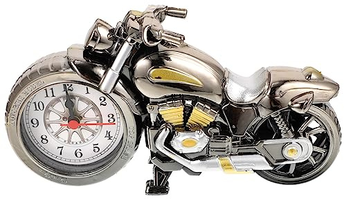 Artibetter 1 Stück -Wecker Fahrrad-Statue Desktop-Ornamente Form Uhr Rustikaler Schreibtisch Mini-Uhr Bürotische -Modell Kreative Nachttischuhr Büro-Wecker