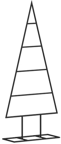 vidaXL Metall-Weihnachtsbaum Deko Schwarz 60 cm
