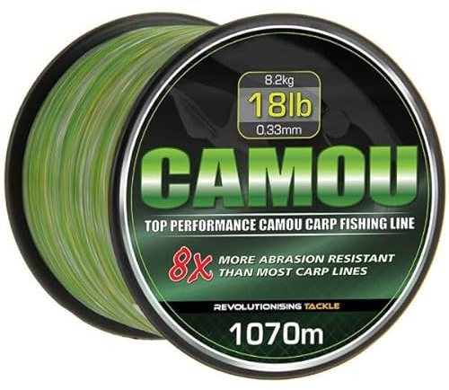 A&N Camou Ligne de pêche à la carpe 1070 m 0,33 mm 8,2 kg