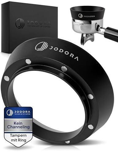 JODORA Dosierring 51mm 2.0 - Sauberer Arbeitsplatz & Effektive Nutzung von Kaffeemehl - Stabiler Siebträger Dosierring 51mm magnetisch - Barista Zubehör