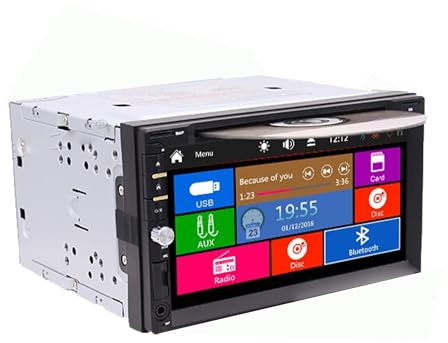 Autoradio 7 2 DIN DVD CD 1080p Video lettore Bluetooth Touch Screen