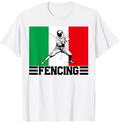 Esgrima Italia Partidario Esgrima Ventilador italiano Camiseta