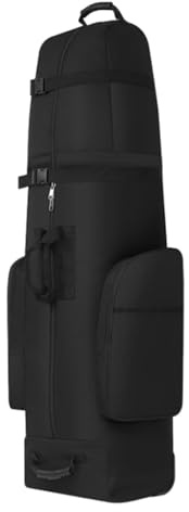 Golfschlägertasche zum Fliegen, Golf-Reisetaschen mit Rollen, robuster faltbarer Golfaufbewahrungstransport für Fluggesellschaften, Flugzeug-Golftasche, große Capa mit Reißverschluss