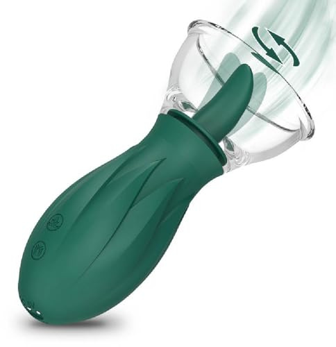 Jpscor Elektrische Brustmassagegeräte Vibrator mit 10 Zunge Vibrationsmodi und 3 Saugmodus Nippelsauger Nippel Sucker Pumpe Brustvergrößerung Brust Massager Sexspielzeug für Frauen