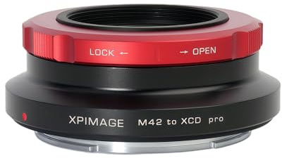 XPIMAGE Objektivadapterring, kompatibel mit M42-Objektiven mit Schraubgewinde für Hasselblad X-System XCD-Kamera X1D X2D