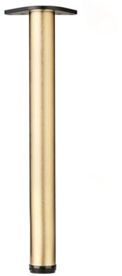 ZhXXQiMao 1pcs Furniture Legs, Kitchen Unit Legs, Table Legs, Stainless Steel, Brushed Gold, 120cm, Adjustable 30mm