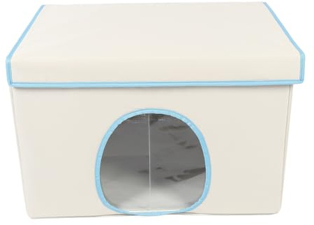 Pet Hideaway, Isoliertes PP Sturdy Structure Pet House für Zuhause (Beige)