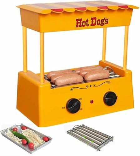 GZYHDC Hot Dog Maker with 10 Gear Temperature Control & Windproof Feature, Ideal for Cooking Hot Dogs, Egg Rolls, Veggie Dogs, and Breakfast Sausages