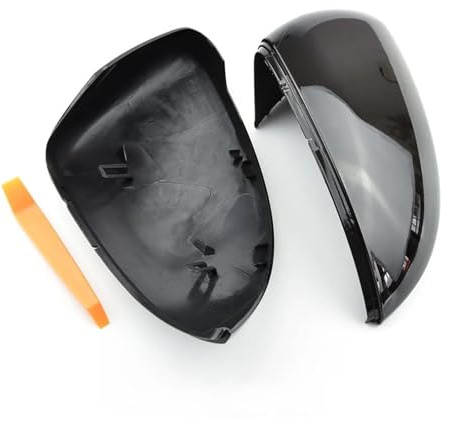 Rückspiegelgehäuse 2 Stück Spiegelkappen Für VW Für Golf MK7 7.5 Für GTI 7 7R Rückspiegelgehäuse In Carbon-Optik Glänzend Schwarz Matt Verchromt(Bright black)