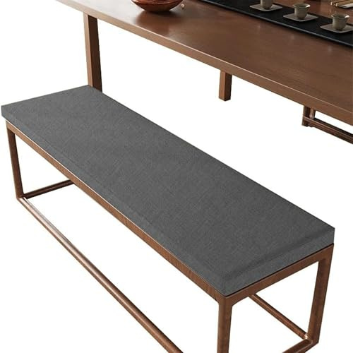 GOUBO Benutzerdefinierte Bankkissen 40 x 82 cm Unterseite Antirutsch Biertischauflagen Waschbar Abnehmbar für Fensterbank Outdoor Gartenmöbel Terrasse Drinnen Sitz, Dunkelgrau