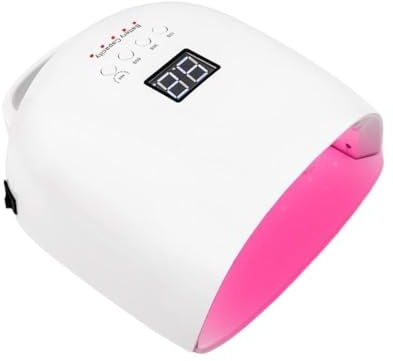 Lámpara UV para uñas, Lámpara de secado de uñas recargable de 86 W, máquina de secado de esmalte de gel, luz roja, manicura con mango, lámpara UV LED for uñas(Bianco)