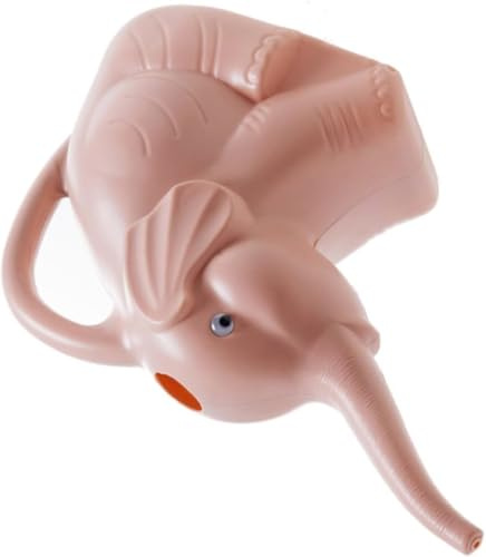 Regadera de elefante de boca larga para plantas de interior y exterior, pequeña maceta rosa para jardinería con diseño adorable, hervidor ligero para plantas de interior y flores, agradable y hábil