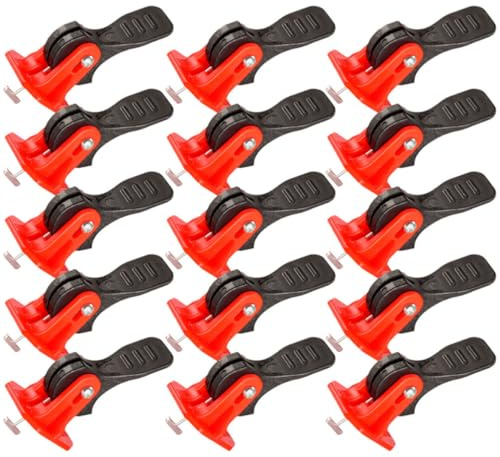 GRIRIW Floor Leveling Compound Tile Leveling System 50pcs Reusable T-Shaped Clips for Easy to Operate Tiling Tools and Wall Floors