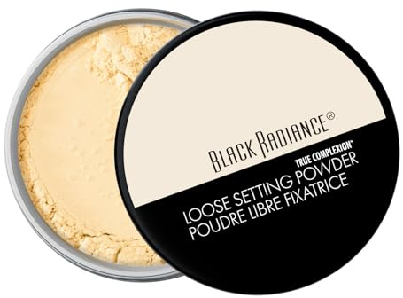 Black Radiance True Complexion Loose Setting Powder, Silky Blendable Formula, Minimizes Imperfections, Long-Lasting Makeup Set(Packaging May Vary) - Banana
