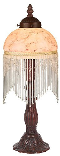 Casa Padrino Lampada da Tavolo/Lampada Sgabello Stile Barocco Multicolor Ø 15 x H. 34 cm - Mobili in Stile Barocco e Art Nouveau