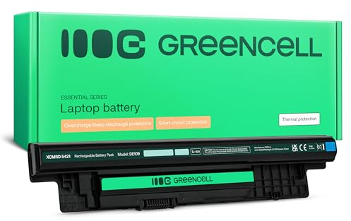 Green Cell Standard Serie MR90Y XCMRD Laptop Akku für Dell Inspiron 15 3521 3531 3537 3541 3542 3543/15R 5521 5537/17 3721 3737 5748 5749/17R 5721 5737 (4 Zellen, 2200 mAh, 14.4-14.8V, Schwarz)