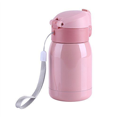 Mini Tasse en Acier Inoxydable Gobelet Isotherme à Double Paroi Vacuum Mug de Voyage Thermique Bouteille D'eau en Plein Air Portable Thé Café à Nourriture 180ml Rose