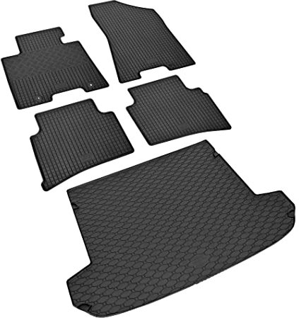 Passgenaue Kofferraumwanne und Gummifußmatten geeignet für KIA Sportage ab 2016-2022 + Gurtschoner