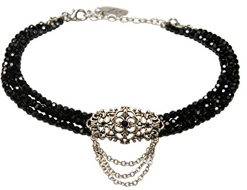 Alpenflüstern Trachten-Perlen-Kropfkette Thea - nostalgische Trachtenkette, eleganter Damen-Trachtenschmuck, Dirndlkette in traditionellen Farben DHK256