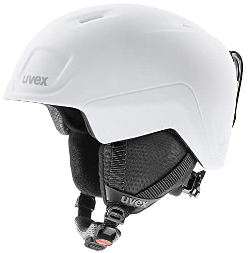 uvex heyya pro - extrem Leichter, sicherer Skihelm mit individueller Größeneinstellung für Kinder - White-Black matt - 54-58 cm