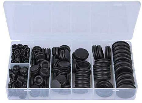 Gummitülle, 200 Stück Schwarz 3/16 1/8 1/4 5/16 3/8 1/2 5/8 3/4 Gummitülle Dichtungsring-Set