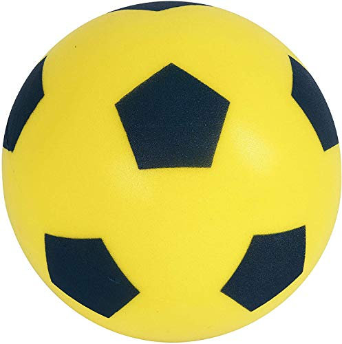 eMKay® 20cm Yellow Football | Indoor/Outdoor Soft Sponge Foam Soccer Ball Great Fun For Adults And Kids Boys & Girls