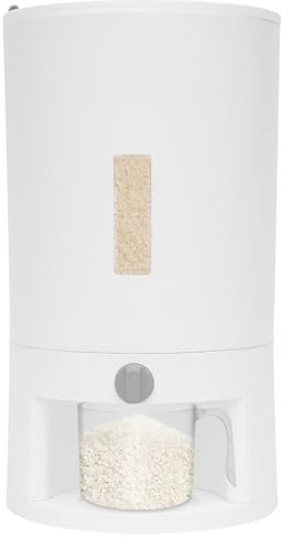 kangten 10kg Aufbewahrungsbox Reis Eimer Reisspender Großer Versiegelter Getreidebehälter w/Cup für Küche, Sojabohnen, Mais