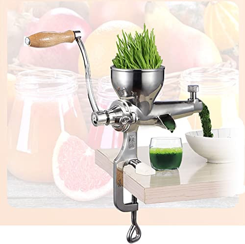 Nc Toys Spremiagrumi Manuale 2,2 Pollici Erba di Grano, Smerigliatrice per Erba Grano Mano con Base Ventosa, Estrattore Succo Uso Alimentare Acciaio Inossidabile, per Zenzero Sedano Mela UVA, ECC