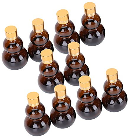 Cabilock 10pcs Medicine Bottles Mini Glass Dispensing Bottles for Essential Oil