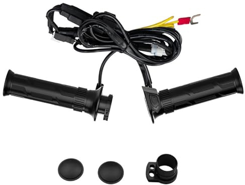MASO 1 Set Motorcycle Electric Heating Handle Cover, Motorcycle Heated Grips, 5 Gears Temperature Control, Waterproof, Fit for DC12V Motorcycles, Bikes, Motorbikes
