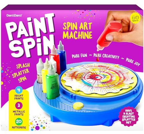 Dan&Darci Paint Spin Art Machine Kit for Kids - Easter Gift - Arts & Crafts for Boys, Girls - Art Craft Set for 6-9 Year Old Boy, Girl - Painting Spinner Toys - Birthday Gift Ideas for Ages 6-12 Year