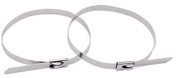 BCOMFY 10 pz 10mm 0.39 Pollici Acciaio Inossidabile 304 Fascetta fermacavo con Chiusura a Zip in Metallo Rivestito in Metallo rilevabile (Color : 10PCS, Size : 10x250mm)