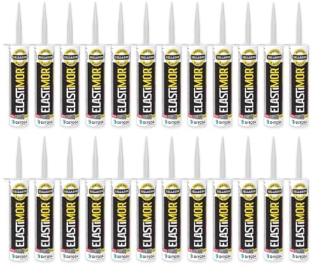 ELASTIMOR Mortero Sellador, Cemento Express, Impermeable, para encintados, llagueados, sellados, rejunteados, reparaciones, Tubo 310 ml x24