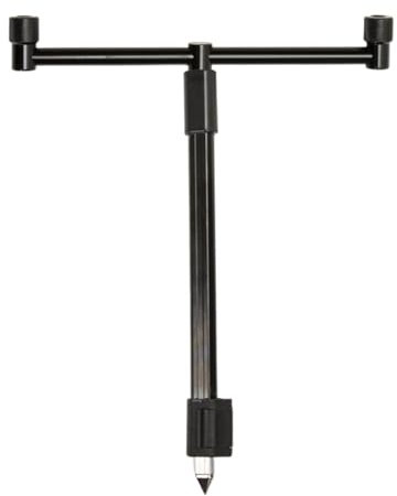 Shurzzesj Angelruten-Erdspieß, Angelrutenhalter aus Zinklegierung | Stabiler Angelrutenhalter für den Boden,Verstellbarer Angelrutenhalter aus Zinklegierung für den Boden, 2-Kopf-Querstangen-Design