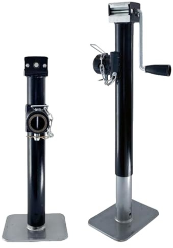 Chaies Chandelles de support extensibles pour camping-car, élévateur de remorque avec manivelle | Cric de stabilisation RV haute performance en acier avec une capacité de 1763 livres – Cric ciseaux en