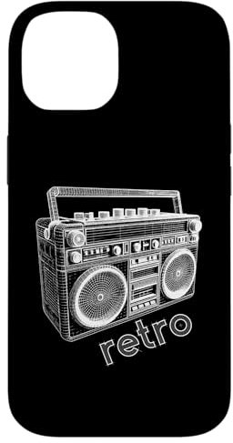 Boombox-Abbildung — Vintage-Ghettoblaster-Boombox-Liebhaber Hülle für iPhone 14
